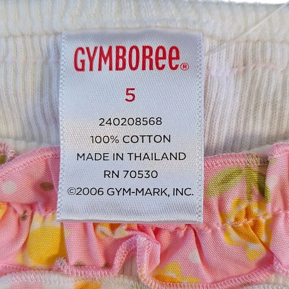 Vintage Gymboree Sunflower Fields Summer Outfit Size 5 Pink Skirt White Tank New